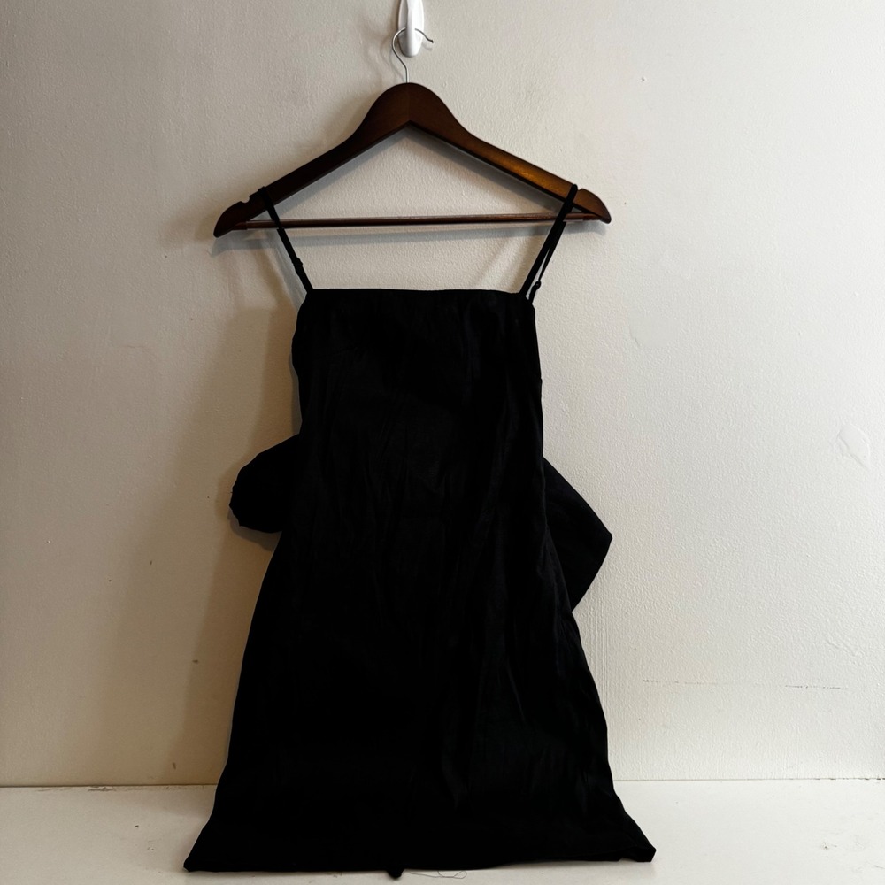 Nasty Gal Girls Sz 4 Black Bow Back Mini Dress Homecoming Formal Winter Fall